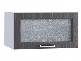 Шкаф верхний горизонтальный со стеклом 610, ШВГС 610 (Клен серый/корпус белый) в Омске - omsk.katalogmebeli.com | фото