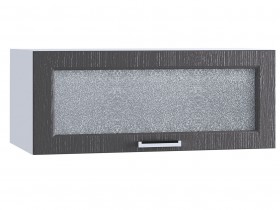 Шкаф верхний горизонтальный со стеклом 810, ШВГС 810 (Клен серый/корпус белый) в Омске - omsk.katalogmebeli.com | фото
