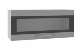 Шкаф верхний Ройс ГПГСФ 800 (Белый софт/Серый/горизонт) в Омске - omsk.katalogmebeli.com | фото