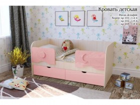 Соня Кровать детская 2 ящика 1.6 Розовый глянец в Омске - omsk.katalogmebeli.com | фото