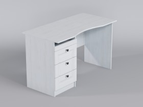 Стол (столешница с выемкой) Классика (Белый/корпус Выбеленное дерево) в Омске - omsk.katalogmebeli.com | фото