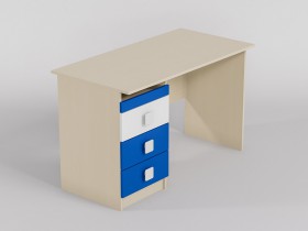 Стол (прямая столешница) Скай люкс (Синий/Белый/корпус Клен) в Омске - omsk.katalogmebeli.com | фото 1