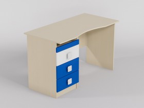 Стол (столешница с выемкой) Скай люкс (Синий/Белый/корпус Клен) в Омске - omsk.katalogmebeli.com | фото