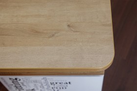Стол угловой с ящиками «Оксфорд» (Ривьера/Белый с рисунком) в Омске - omsk.katalogmebeli.com | фото 3
