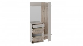 Шкаф для одежды «Нуар» тип 1 Фон серый/Дуб сонома в Омске - omsk.katalogmebeli.com | фото 3