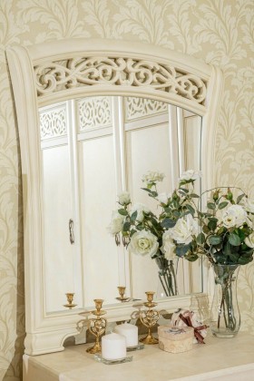 Александрия ЛД 625200.000 зеркало навесное ППУ (Кожа Ленто/Рустика) в Омске - omsk.katalogmebeli.com | фото 4